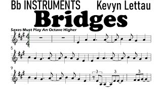 BRIDGES Bb Instruments Kevyn Lettau Sheet Music Backing Track Play Along Partitura