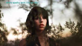 Brooke Fraser - Flags with lyrics on screen and pictures