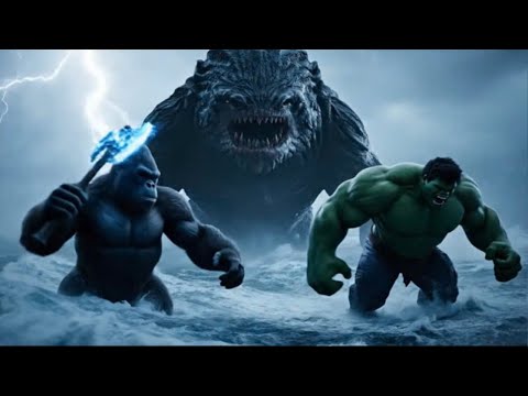 TITANS UNITED! Kong & Hulk vs Leviathan – Epic Cinematic Battle