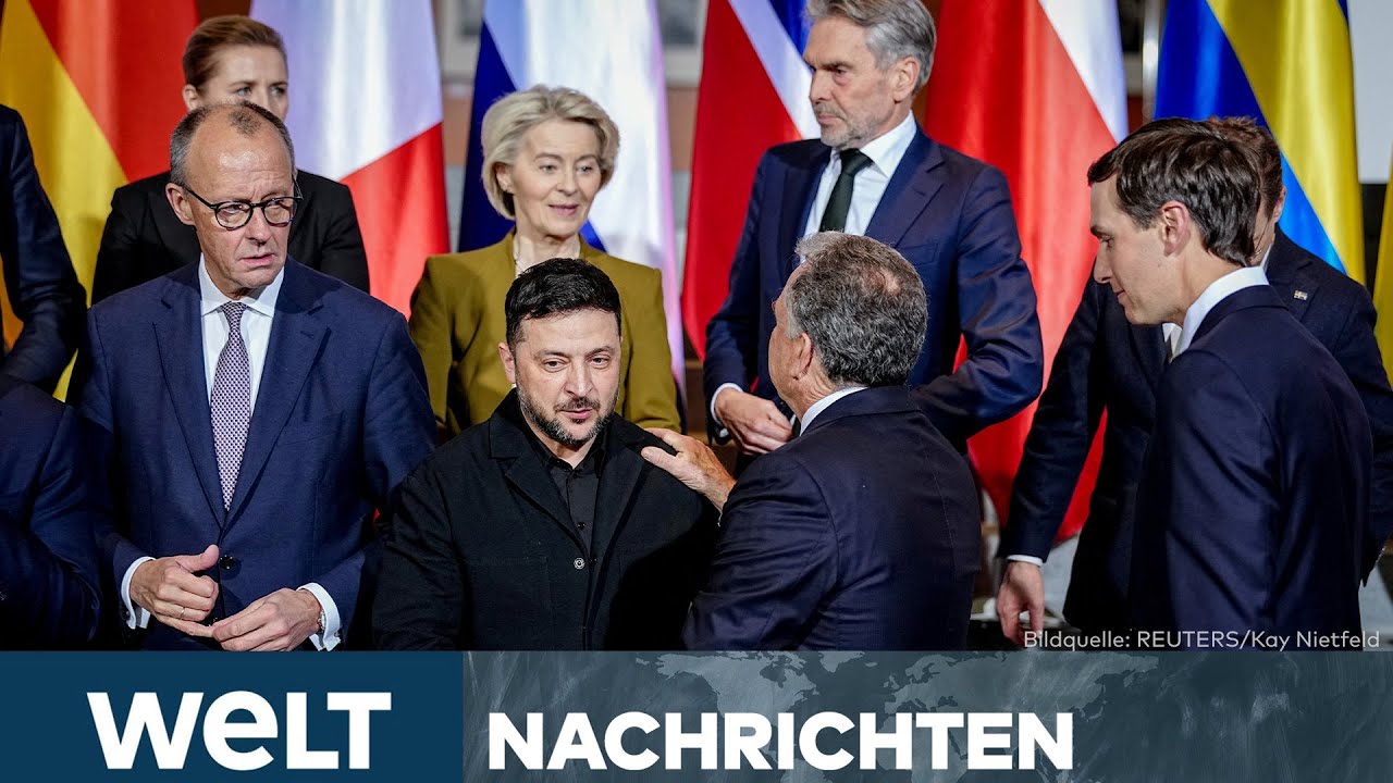 PUTINS KRIEG: Friedenspoker im Kanzleramt! Europäer schlagen  EU-Truppe für die Ukraine vor | STREAM
