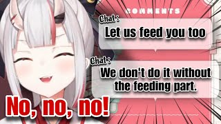 Ayame Refuses Chat's Offer to Feed Her and It's So Cute! [Hololive]