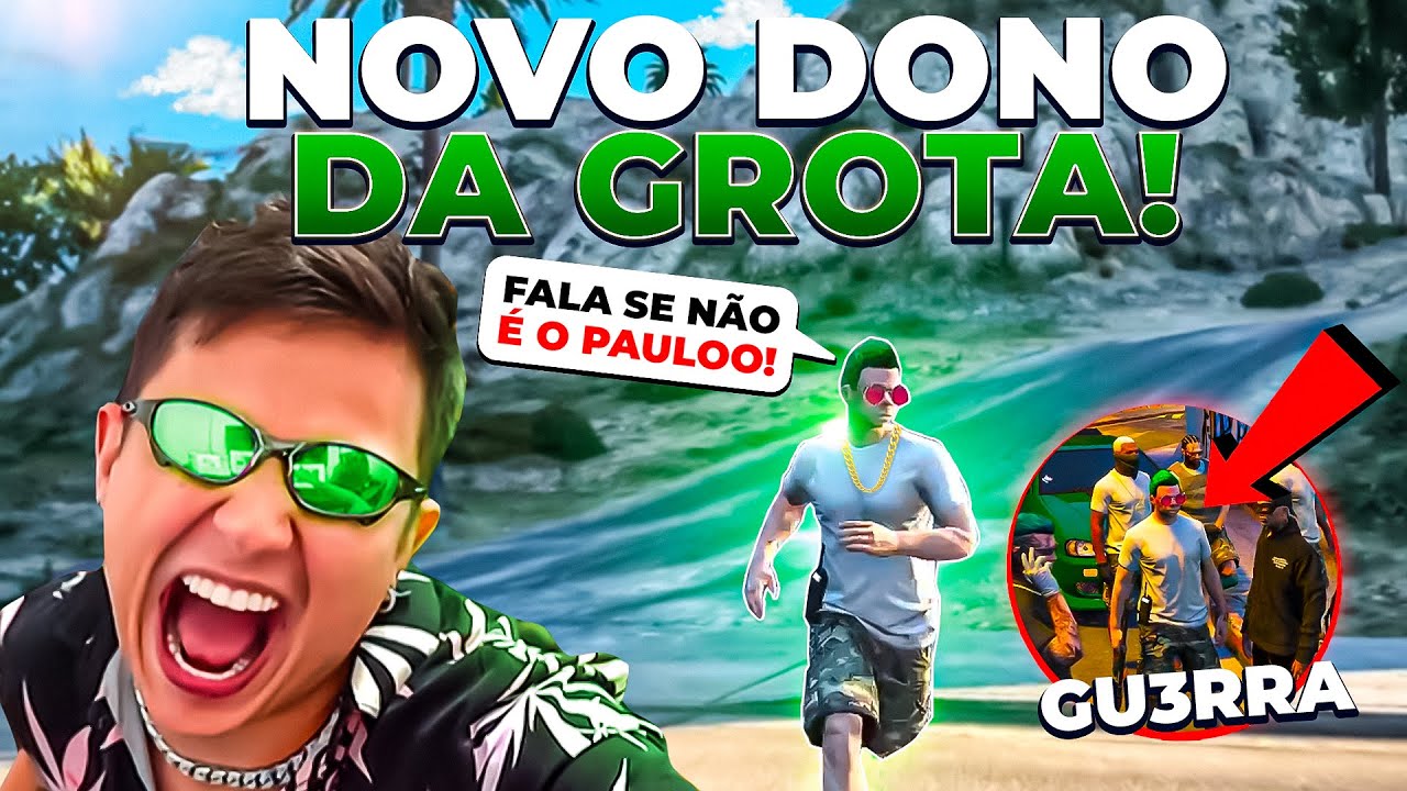 PAULINHO VIRA O NOVO DONO DA GROTA e LUQUETA FICA PUT@ no GTA RP! (Modder clips)