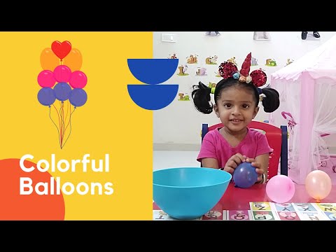 Yashashree Playing with colorful balloons | learning colours for 2 year olds | #yashashree