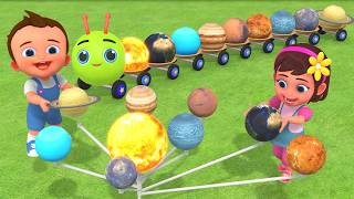 Learn Planets & Colors 🌈 | Caterpillar Train Educational Fun for Preschool Children Toddlers