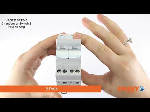HAGER SFT240 | Changeover Switch 2 Pole 40 Amp