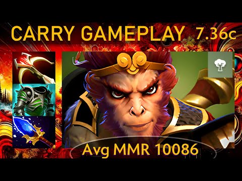 💰 7.36c Monkey King |KDA - 30 KP - 76%| 900+ GPM! Carry Gameplay - Dota 2 Top MMR
