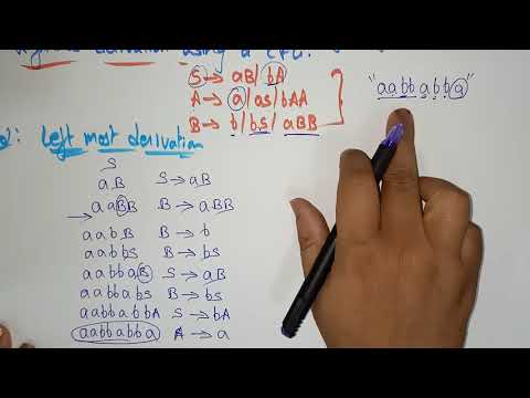 leftmost and rightmost derivations | Example-3 | TOC | Lec-55 | Bhanu Priya