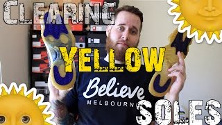 How To Deoxidize Jordan Soles (Yellow Clearing) | xChaseMaccini