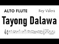 Tayong Dalawa ALTO FLUTE Sheet Music Backing Track Partitura Rey Valera