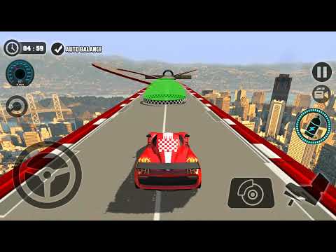Impossible Car Tracks 3D - Red Sport Car Driving Stunts Simulator - Camaping Mode Android Gameplay