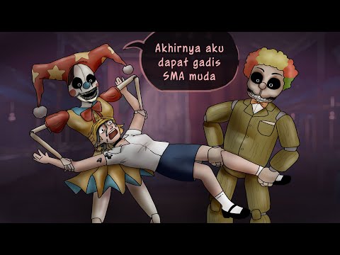Pasar Malam & Badut Setan - mau senang2 malah berpulang #HORORMISTERI | Animasi Kartun Horor FNAFF