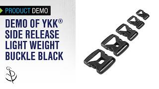 Demo of YKK® Side Release Light Weight Buckle Black