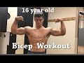 Bicep Workout 16 year old bodybuilder