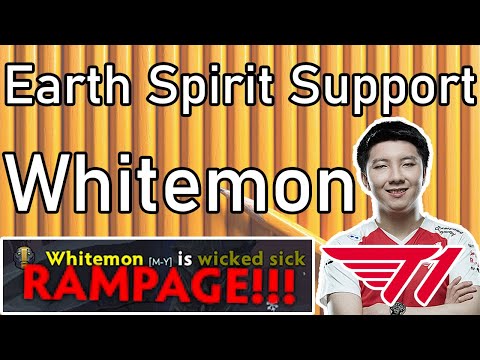 T1 Whitemon - Earth Spirit Pos 4 - Rampage - Dota 2 Pro Support Full Games