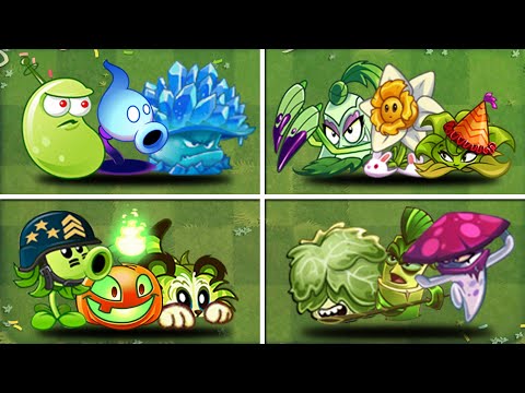 Team Ice shroom VS Mega Gatling Pea Vs Pokra Vs Bamboo Spartan - Who will win? - PvZ 2 Team 03 Plant