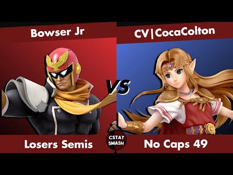 NO CAPS #49 Losers Semis- Bowser Jr (Captain Falcon) vs CV | CocaColton (Zelda) SSBU Tournament
