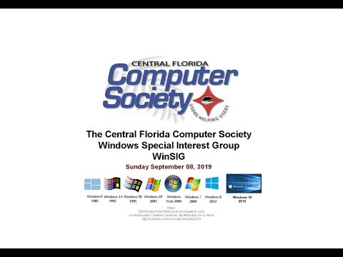 Windows SIG Meeting Notes 2019 09 08