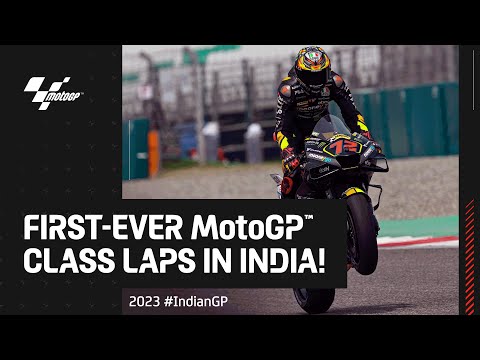 The very first MotoGP™ laps in India! 🚦 | 2023 #IndianGP