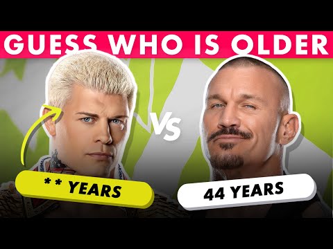 YOU WON'T BELIEVE THEIR AGES! 😲 GUESS THE OLDER WWE WRESTLER STAR! 👴 WWE QUIZ 👀