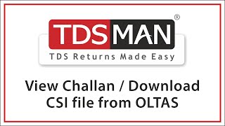 View Challan Information / Download CSI file from OLTAS