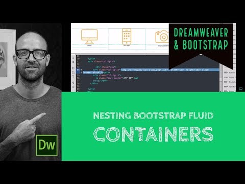 Nesting Bootstrap fluid containers - Dreamweaver tutorial [20/54]