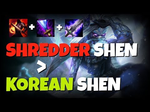 SHREDDER SHEN BETTER THAN KOREAN SHEN - INSANE 1 VS 3!