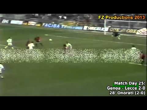 Serie A 1993-1994, day 25 Genoa - Lecce 2-0 (Onorati goal)