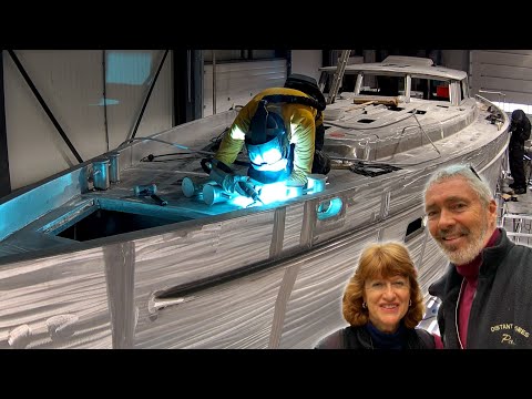 Building an ALUMINUM Sailboat Pt 11 - Hull Nearly Finished +Toronto & Dusseldorf Boat Shows | EP 231