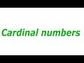 Cardinal numbers 1-30, 40, 50, 60, 70, 80, 90 and 100