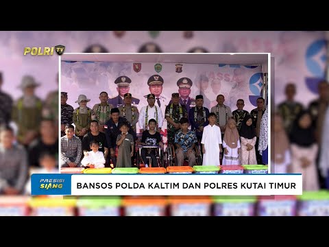 POLDA KALTIM DAN POLRES KUTAI TIMUR BERIKAN BANSOS KEPADA MASYARAKAT