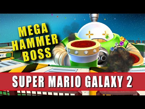 Megahammer boss fight Super Mario Galaxy 2 - Nintendo Switch Switch 2 how to beat robot hammer boss