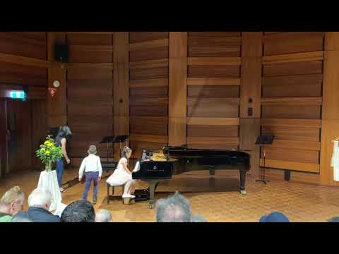 Joyce Zhou and Kai Laird [Age 7], Arnold Schoenberg: Six Pieces for Piano 4 Hands, No.2 (1896)