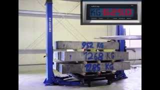 Belastungstest 6,2 Tonnen 2-Säulen Hebebühne RP-R-6253B2, RP-R-6254B2