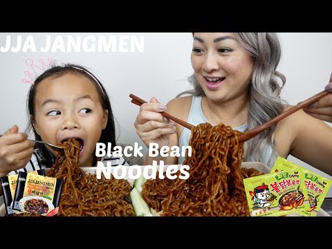 Black Bean FIRE Noodle | Mukbang | N.E Let’s Eat