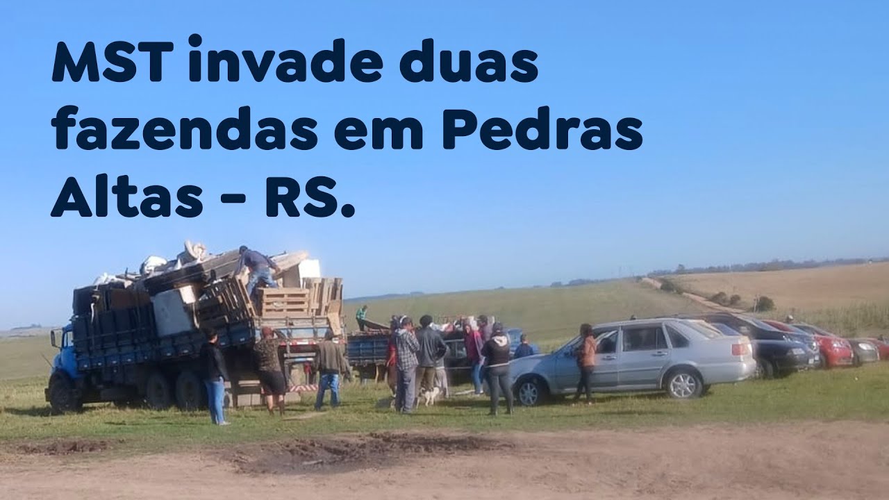 MST invade duas fazendas em Pedras Altas - RS.