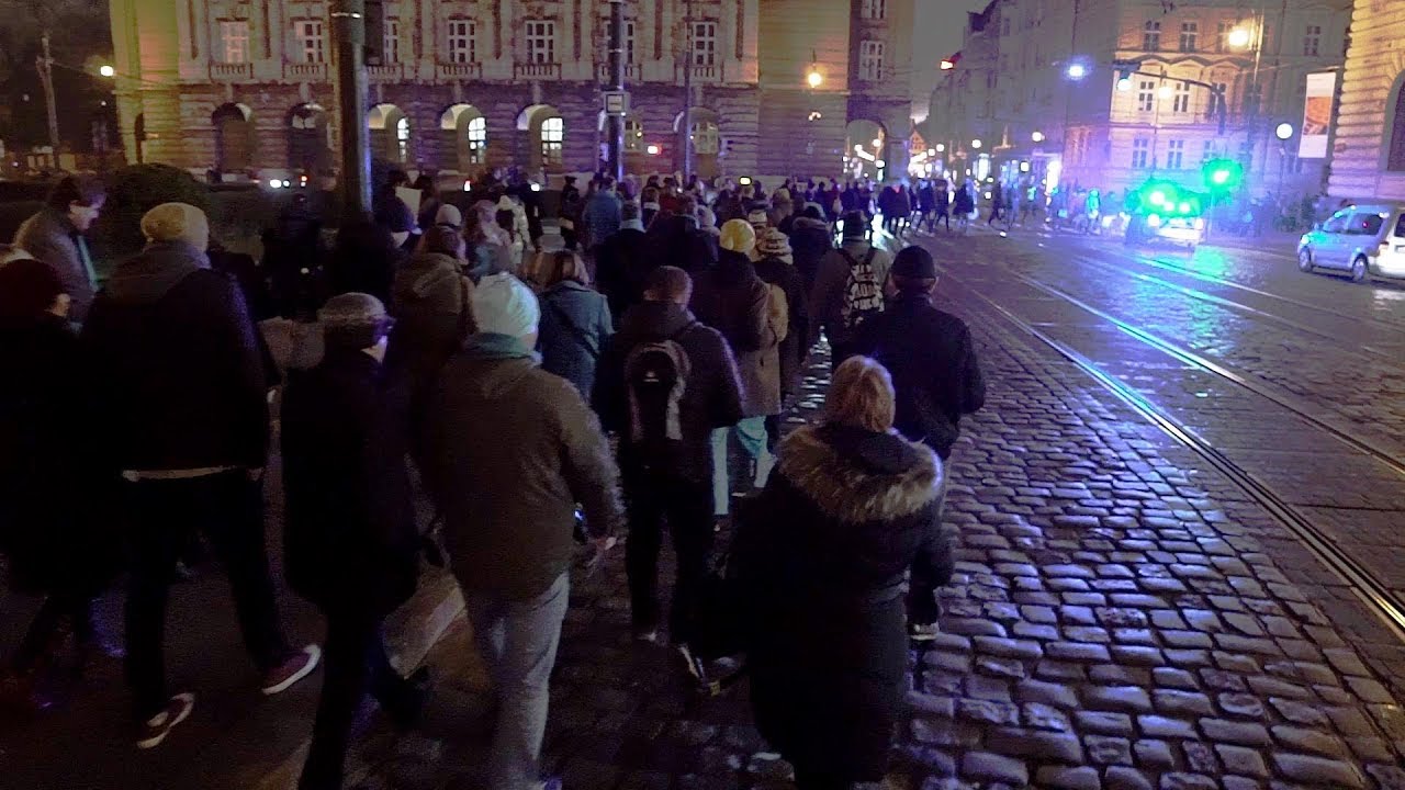 Tyrkysová revoluce v Praze na Národní třídě 10. ledna 2018