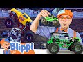 Learning Monster Trucks With Blippi Toys Vehicles For Children Educational Videos For Kids