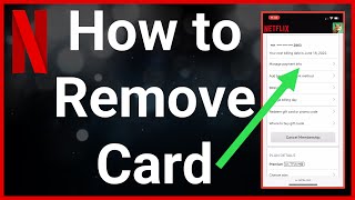 How To Remove Card From Netflix