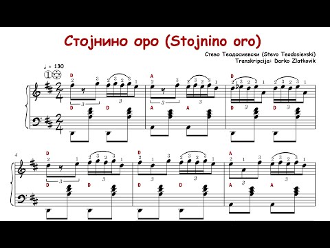 [100 Makedonski ora i čočeci] [Notni zapis za harmoniku] 23/100. Stojnino oro - Stevo Teodosievski