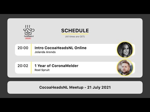 CocoaHeadsNL Online Meetup, 21 July 2021 thumbnail