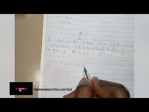 JAMB/WAEC/POST-UTME MATHEMATICS ON LINEAR INEQUALITIES