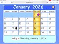 Starfall Daily Calendar January 1 2026 New Year S Day First Day Of January