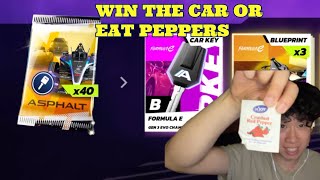 40 FORMULA E PACKS: WIN THE CAR OR EAT RED PEPPERS CHALLENGE | Asphalt Legends Unite