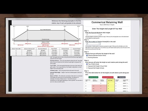 Enter Project Specs to Create Elevation View