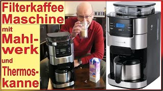 Filter Kaffeemaschine mit Mahlwerk Thermoskanne Timer - Kaffeeduft & guter Kaffee 2025 #kaffeeliebe