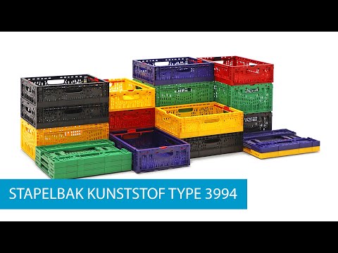 Stapelbak kunststof palletaanbieding wanden + bodem geperforeerd