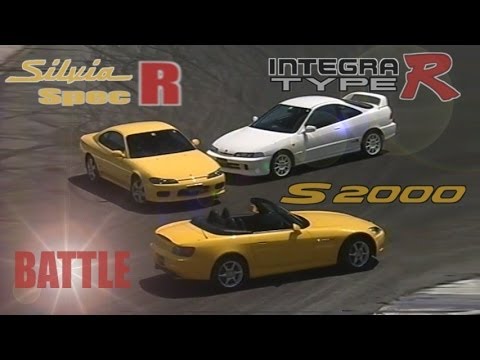 [ENG CC] Integra Type R vs. S2000 vs. Silvia S15 Spec R in Ebisu 1999