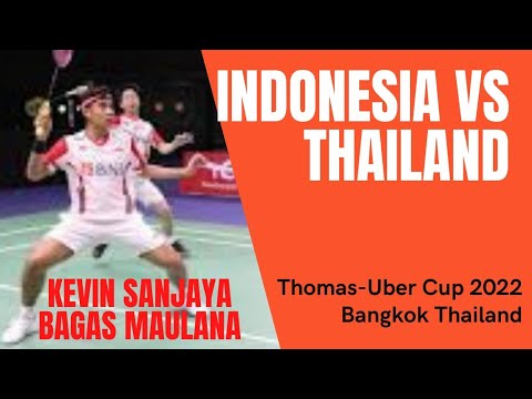 Highlights | Badminton Indonesia vs Thailand | kevin sanjaya tampil Indonesia menang