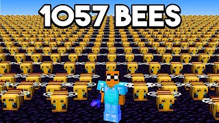 Using 1,057 MINECRAFT BEES To Kill My Enemies...