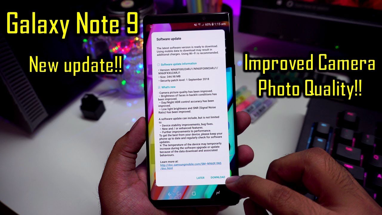 Galaxy Note 9 - Camera Improvements (New Update)